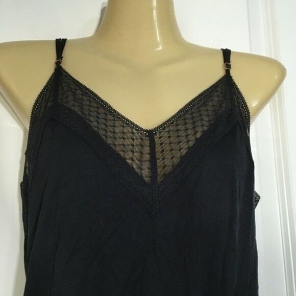 NWT VICTORIA'S SECRET SHEER TRIM BLACK ROMPER PJ LOUNGEWEAR SMALL‎ - Picture 3 of 9